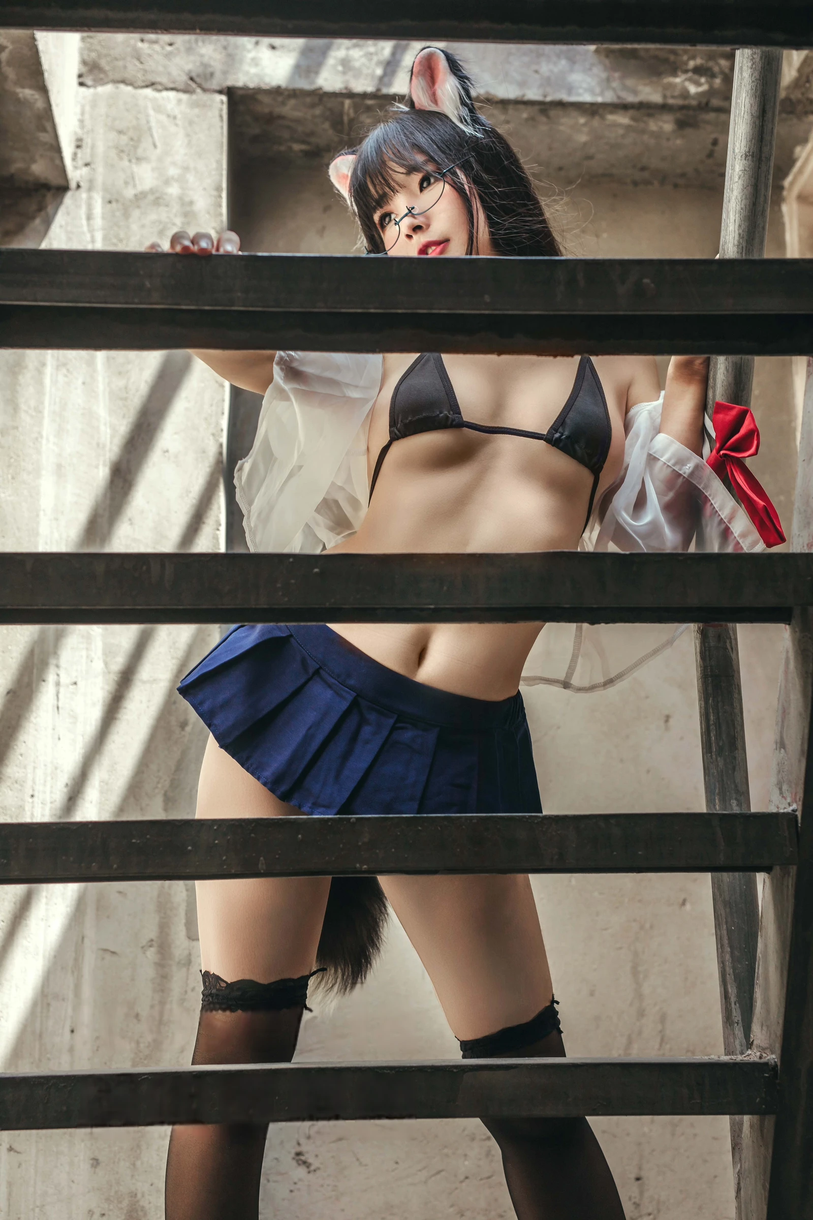 图片[2]-天台猫猫 黑犬机器人女友 32P-COS世界